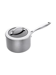 Premium Stielkasserolle „CTX“ inkl. Deckel Silber, Schwarz Ø 16 cm, 1.8 Liter SCANPAN