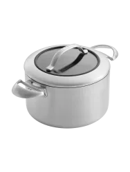 Premium Kochtopf „CTX“ inkl. Deckel Silber, Schwarz Ø 20 cm, 3.5 Liter SCANPAN