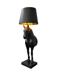 Exklusive Design Stehlampe „Black Beauty“ mit Marmorsockel Invicta Interiors
