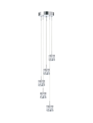 Dimmbare LED Design Hängelampe „Ice Cube“ Searchlight