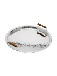 Grosses Premium Serviertablett „Hugo“ - Edelstahl vernickelt EDZARD