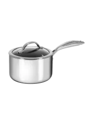 Premium Stielkasserolle „HaptIQ“ inkl. Deckel Silber, Schwarz Ø 16 cm SCANPAN