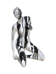image LAND Skulptur Akt in Silber-Schwarz  | Schubiger Möbel