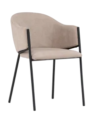Design Esszimmerstuhl „Evelina“ mit Armlehnen Beige VE DESIGN