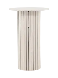 Runder Design Bartisch „Härön“ Ø 70 x 105 cm Whitewash VE DESIGN