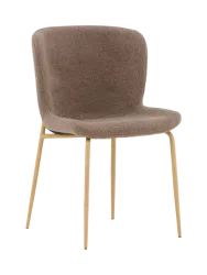 Design Esszimmerstuhl „Modesto“ mit Bouclé-Bezug Bouclé Taupe VE DESIGN