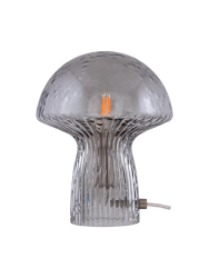 Design Tischlampe „Fungo“ aus mundgeblasenem Glas, Smoke Globen Lighting