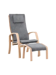Design Sessel „Grötö“ inkl. Fussablage Grau VE DESIGN