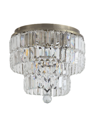 Exklusive, dimmbare Deckenlampe „Empire“ Gold / Klar Searchlight
