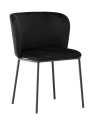 Stuhl 2er-Set Hus Schwarz Polyester/Stahl B 53 cm - Farbe: beige - Material: Polyester-Leinen/Stahl - Stuhl 2er-Set