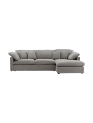 Ecksofa Kust Grau Polyester B 297 T 107 cm - Farbe: Dunkelgrau - Ecksofa