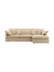 4-Sitzer Design Ecksofa „Amalfi“ Sand VE DESIGN