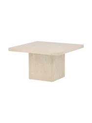 Design Couchtisch „Qvart“ 80 x 80 cm Beige, Travertin Look VE DESIGN