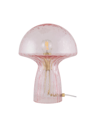 Design Tischlampe „Fungo“ aus mundgeblasenem Glas, Rosa Globen Lighting
