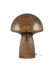 Design Tischlampe „Fungo“ aus mundgeblasenem Glas, Braun Globen Lighting