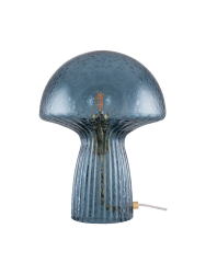 Design Tischlampe „Fungo“ aus mundgeblasenem Glas, Blau Globen Lighting