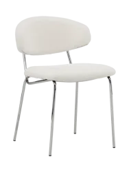 Stuhl 2er-Set Hamn Weiss Polyester/Stahl B 50 cm - Stuhl 2er-Set