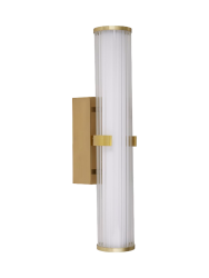 Dimmbare LED Design Wandlampe/Badlampe „Clamp“ Gold Searchlight