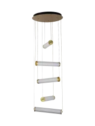 Dimmbare LED Design Pendellampe „Clamp“ Gold Searchlight