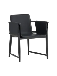 Design Esszimmerstuhl „Bjäre“ Leder Schwarz VE DESIGN