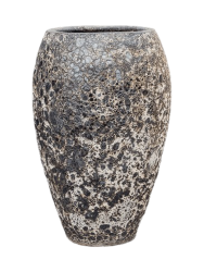 Grosser, hochwertiger In-/Outdoor Blumentopf „Lava Emperor“ Ø 45 x 75 cm Baq Design