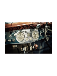 Glasbild „Oldtimer Cockpit“ 120 x 80 cm Crea Collection