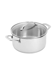 Premium Kochtopf „STS“ inkl. Deckel Silber Ø 24 cm, 4.8 Liter SCANPAN