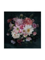 Glasbild „Schönes Blumenbouquet III“ 80 x 80 cm Crea Collection