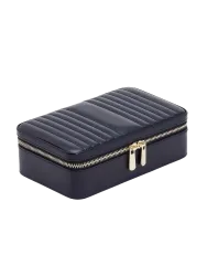 Echtleder Schmuckbox „Maria Medium Zip Case“ Navy WOLF