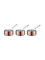 3er-Set Premium Mini Kasserollen „Maitre D’“ Kupfer, Silber SCANPAN