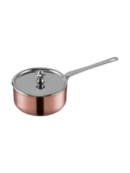 Premium Stielkasserolle Maitre D’ - mit Deckel Kupfer, Silber Ø 10 cm SCANPAN