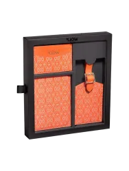 Reise-Geschenk-Set „Signature“ Leder Orange WOLF
