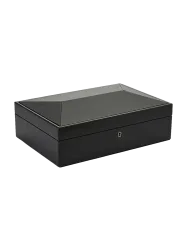Uhrenbox „British Racing“ für 10 Armbanduhren Leder Schwarz WOLF