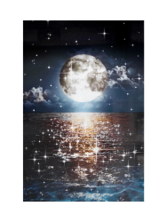 image LAND Digitaldruck auf Glas Glitzer-Mond  | Schubiger Möbel