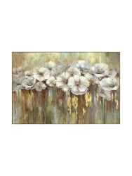 image LAND Bild Weisser Mohn mit Gold Mehrfarbig | Schubiger Möbel
