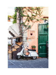 image LAND Digitaldruck auf Glas Moped am Strassenrand  | Schubiger Möbel