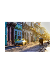 image LAND Digitaldruck auf Glas Alte Strasse in Havanna  | Schubiger Möbel