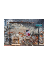 image LAND Digitaldruck auf Acrylglas Street Art mit Schaukel  | Schubiger Möbel