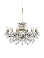 Grosser, eleganter Kronleuchter „Paris“ 12-flammig Searchlight