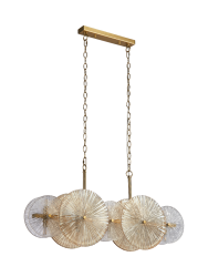 Dimmbare Design Pendellampe „Wagon“ 90 cm, 10-flammig Searchlight