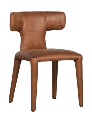 mutoni - Esszimmerstuhl Permit Lederoptik cognac, One Size