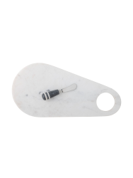 Grosses Design Schneidebrett „Abrielle“ inkl. Messer aus Marmor Bloomingville