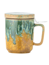 Handgefertigter Teebecher „Yuma“ mit Deckel und Teesieb Bloomingville