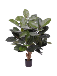 Lebensechte Kunstpflanze „Ficus Elastica Robusta Bush“ Ø 65 x 95 cm Baq Design