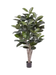 Lebensechte Kunstpflanze „Ficus Elastica Robusta Bush“ Ø 95 x 170 cm Baq Design