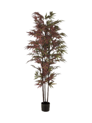 Lebensechte Kunstpflanze „Bamboo Burgundy“, Höhe 180 cm Baq Design