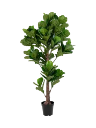 Lebensechte Kunstpflanze „Fiddle Leaf Tree“ Grün, Braun Chosen by Bloomingloft