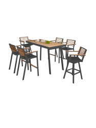 Premium Outdoor Bar-Set „York“ 6+1 Higold