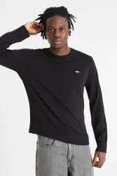 Tommy Jeans Feinstrickpullover - Black L Herren
