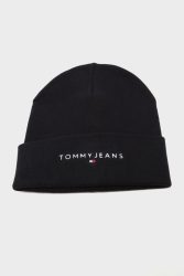 Tommy Jeans Linear Logo Beanie - Dark Night Navy Einheitsgroesse Herren